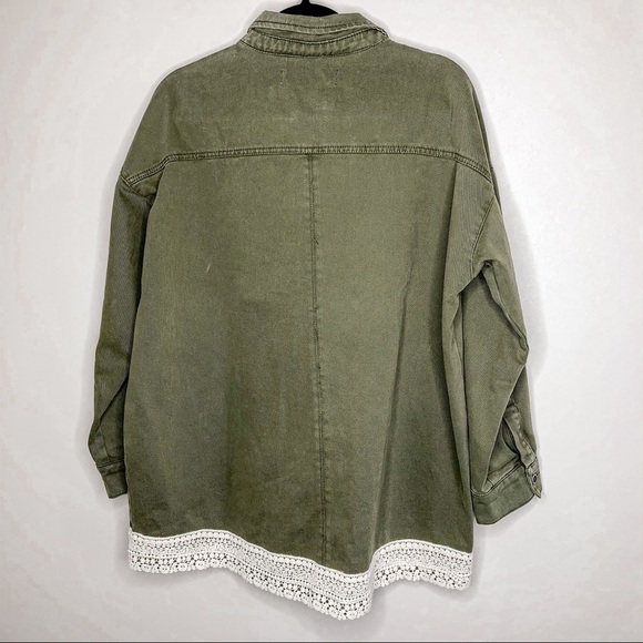 Zara Denim Oversize Canvas Button Jacket - Picture 5 of 6